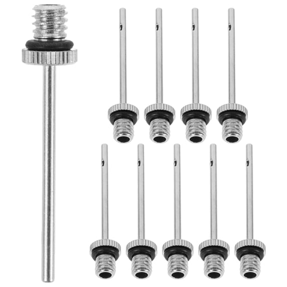 Ball Inflation Needles 10 Pcs Air Working Basketball Gas Nozzle European Style Pump Metal