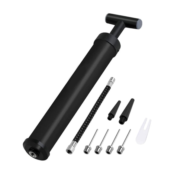Ball Inflation Pump, Portable Handheld Ball Inflation Pump, Black Multi-Sport Ball Pump Set, Complete Air Needle & Hose Inflator for Basketball, Soccer, Volleyball, All Kinds Of Sports Ball Inflation