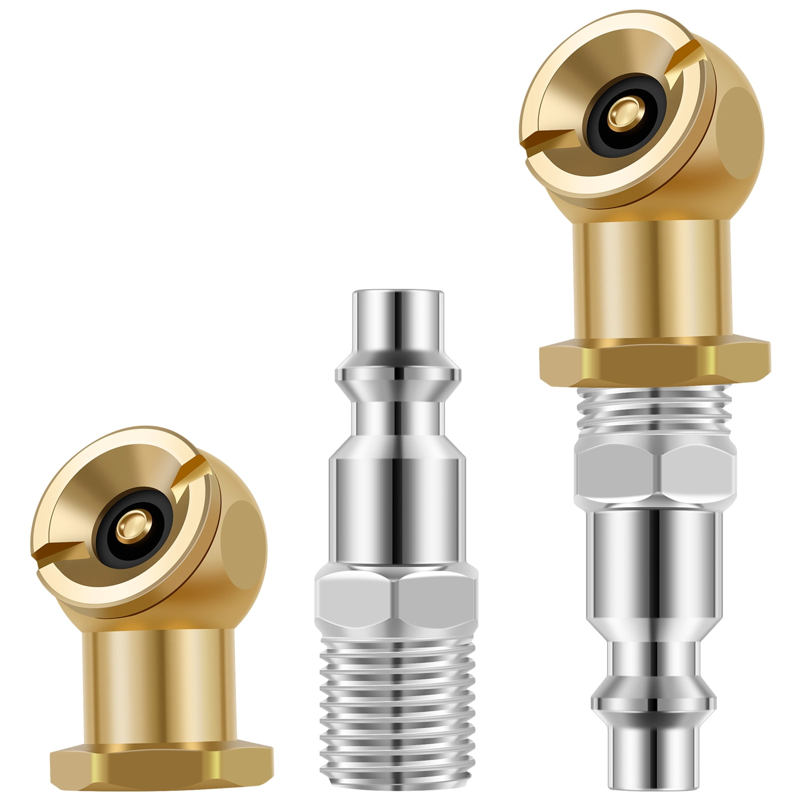 Ball Inflator Air Chuck Set Brass 1/4NPT Air Compressor Tire Inflator