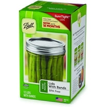 Ball Jars Wide Mouth Lids & Bands, 12 Lids and Bands