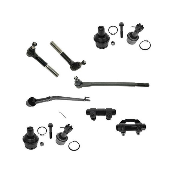 Ball Joint Tie Rod End Drag Link Kit 10 Piece - Compatible with 1999 - 2004 Ford F-250 Super Duty RWD 2000 2001 2002 2003