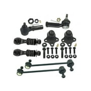 Ball Joint Tie Rod End Sway Bar Link Kit - 8 Piece - Compatible with 1997, 1999 Ford Contour