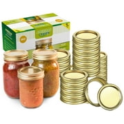 Ball, Kerr, Mason Jar Canning Lids and Rings |Pack of 12, Gold|
