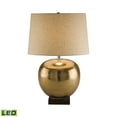 thumbnail image 1 of Dimond Lighting 18" 9.5W 1 LED Table Lamp, Brass Finish with Tan Linen Shade, 1 of 1
