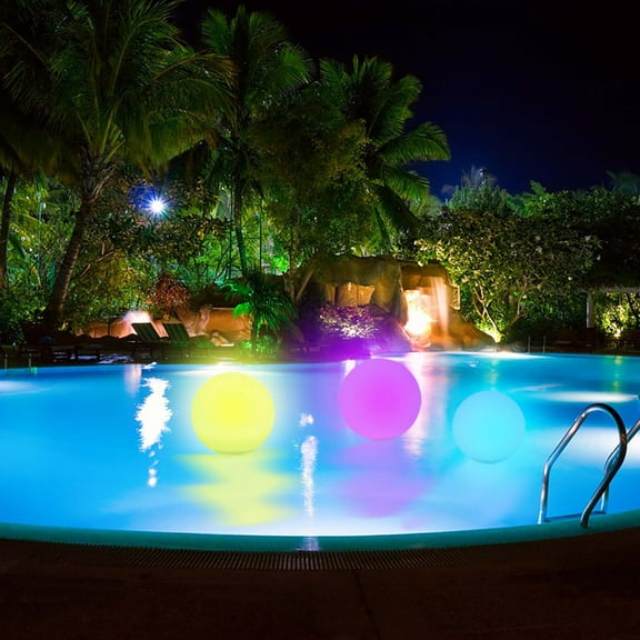 Ball Lamp,Glow Beach Balls,LED Light Glow Ball with Remote Control,Glow In The Dark Pool Party,Floating Pool Light Led Night Light IP68 Lamp For Party(16-Color 2pcs 16in)from ANMUYUM