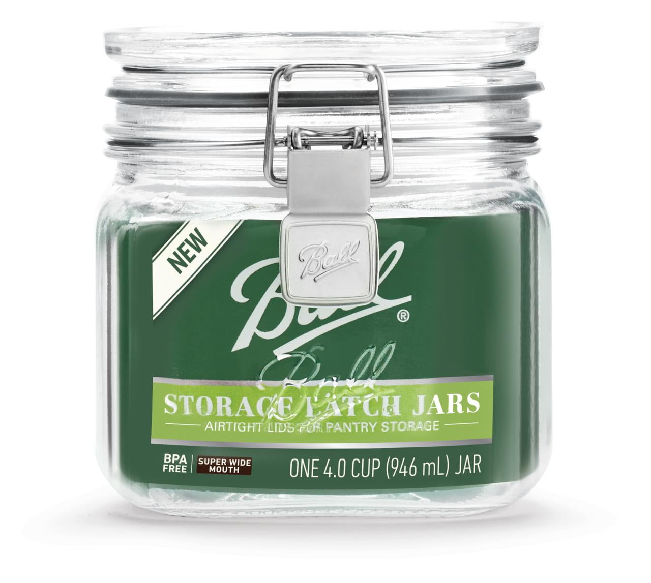 Ball Latch Jar, Glass Storage Jar, Quart