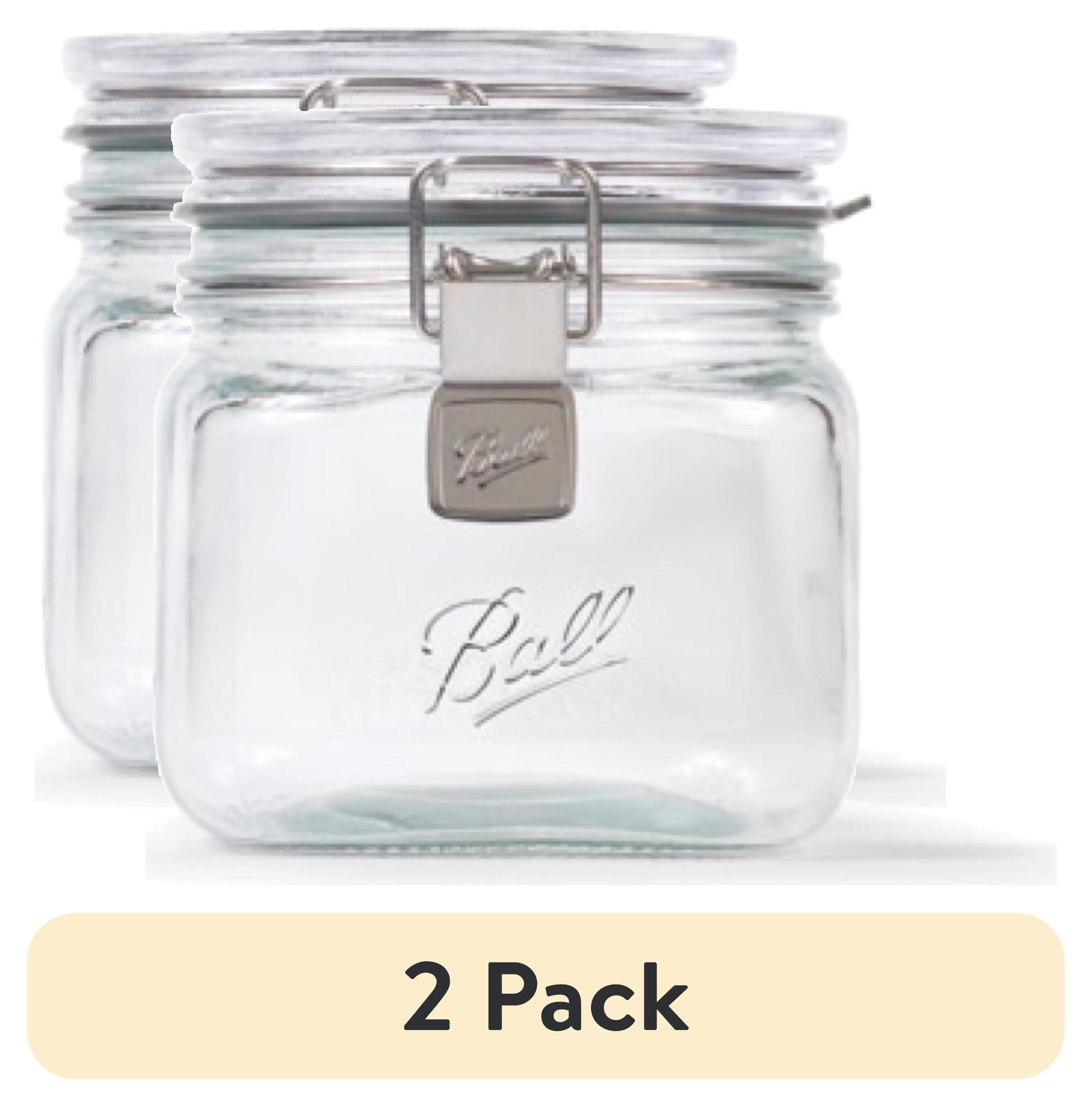 Clear Glass Airtight Latch Storage Jar, 4.2 Cup