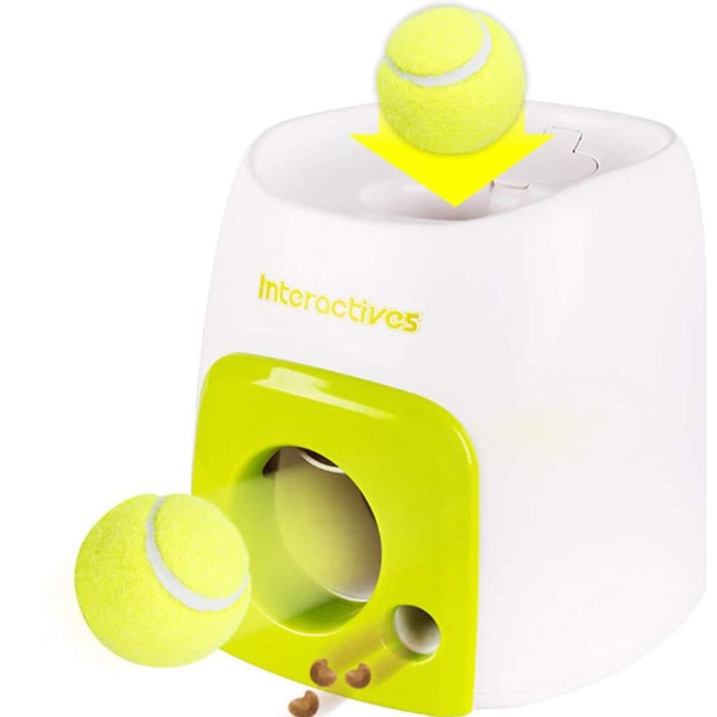 Ball Launcher for Dogs, Automatic Dog Ball Launcher, Interactive Dog Ball Thrower Toy with Ball for Small Medium Breeds, Indoor Outdoor Use, Green