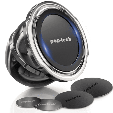Ball Magnetic Car Phone Holder, Universal Dash Magic Mount Magnet Cell Phone Stand Dashboard & Metal Plate for Socket Grip