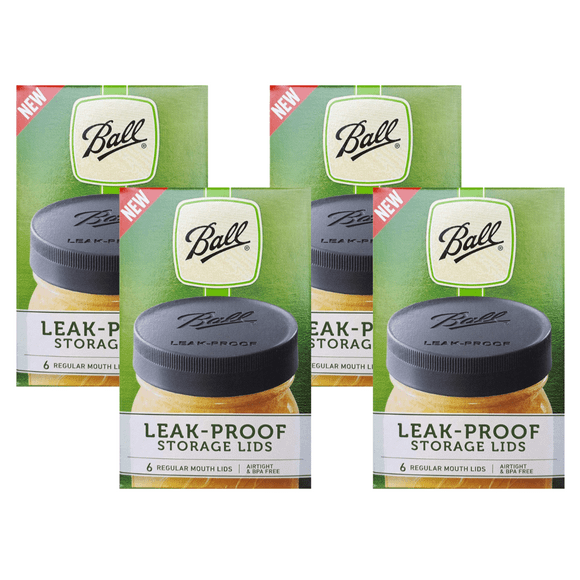 Ball Mason Jar Leak-Proof Lids, Wide Mouth, 6 CT (Pack of 4)
