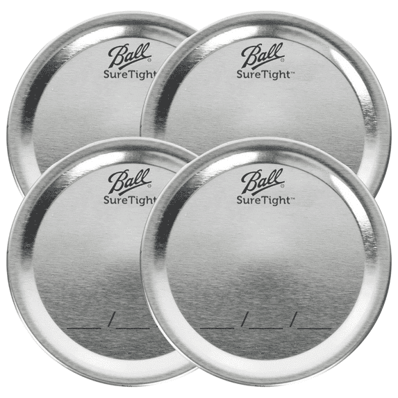 Ball Mason Jar Lids with Bands, Regular Mouth, 12 CT (Pack of 4)
