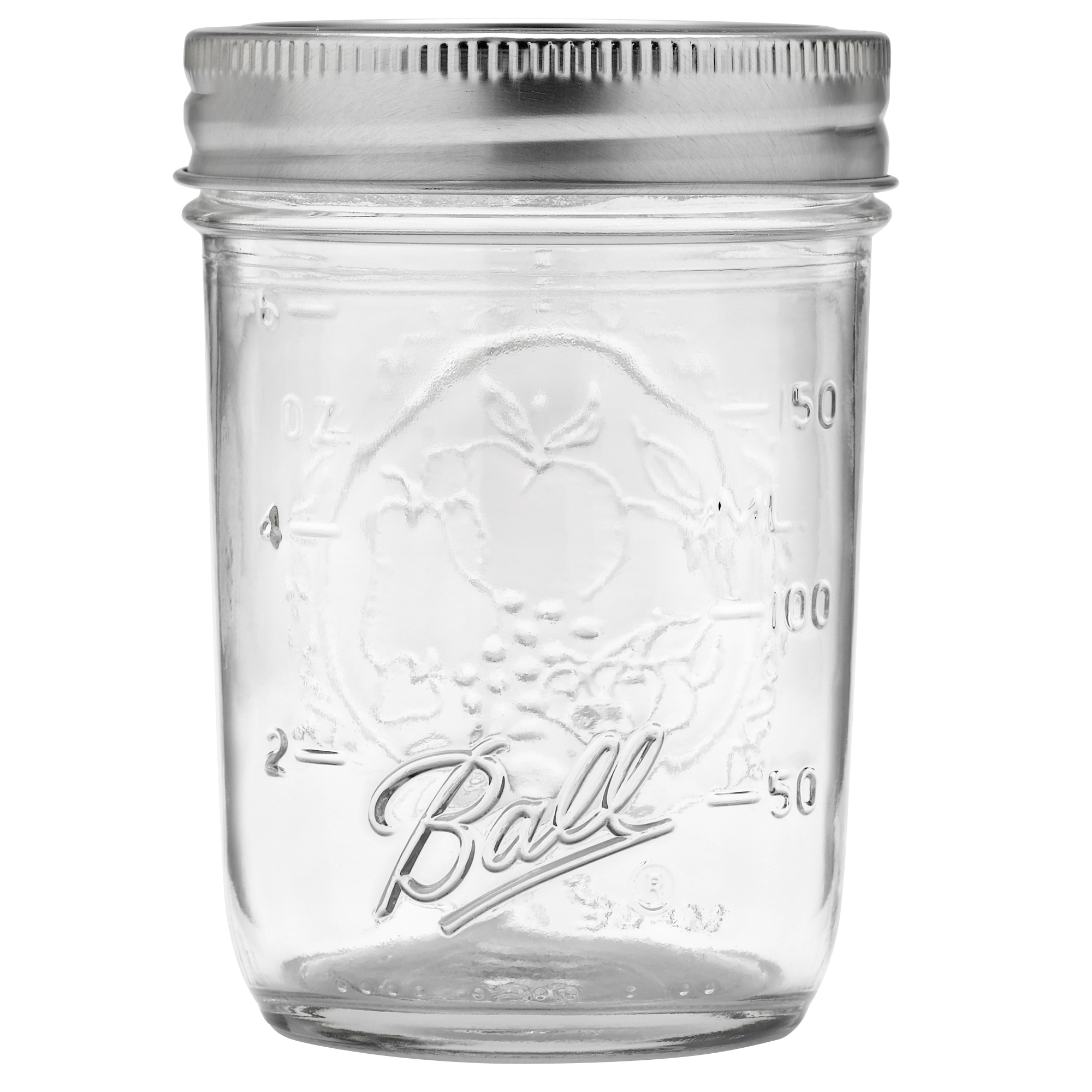 Mason Craft and More, 4 Square Glass 17 Ounce Mini Clamp Jar, Set of 4