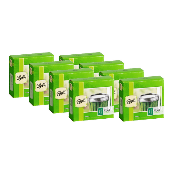 Ball Metal Mason Jar Lids, Wide Mouth, 96 Count (8 Pack)