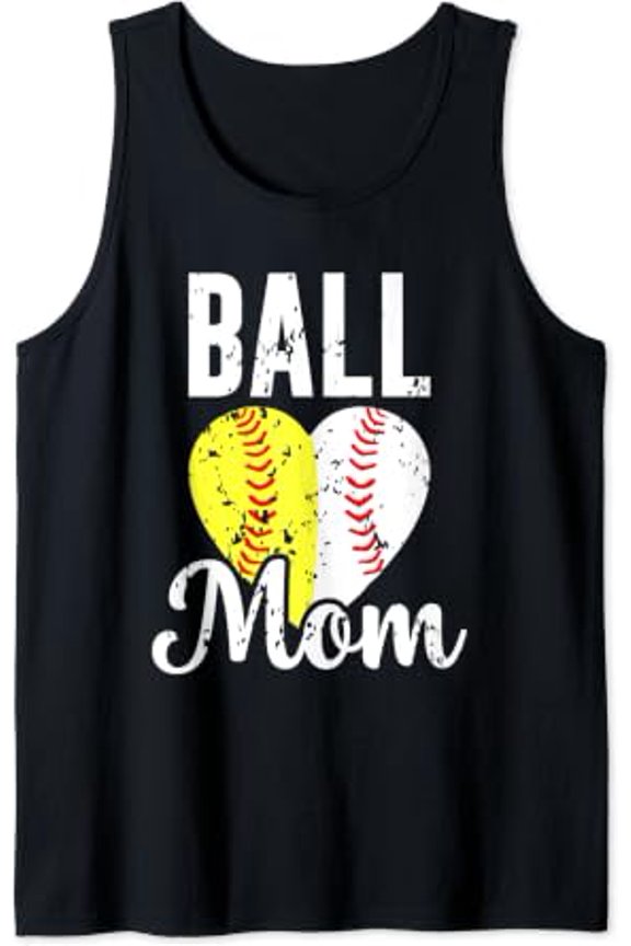 Ball Mom Baseball Softball Mama Team Sports Tank Top Size S-3XL