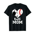 thumbnail image 1 of Ball Mom Heart Funny Baseball Soccer Mom T-Shirt, 1 of 5