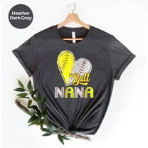 Ball Nana Shirt: Baseball Softball Heart Tee - Game Day Grandma TSHIRT All Size S-5XL