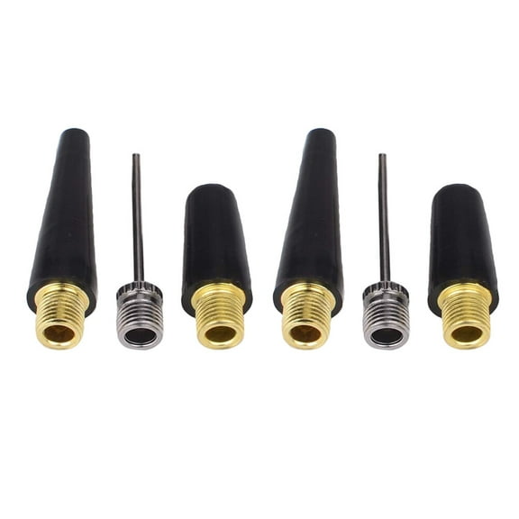 Ball Needle Adapter Valve Connectors Black Plastic 2Pcs