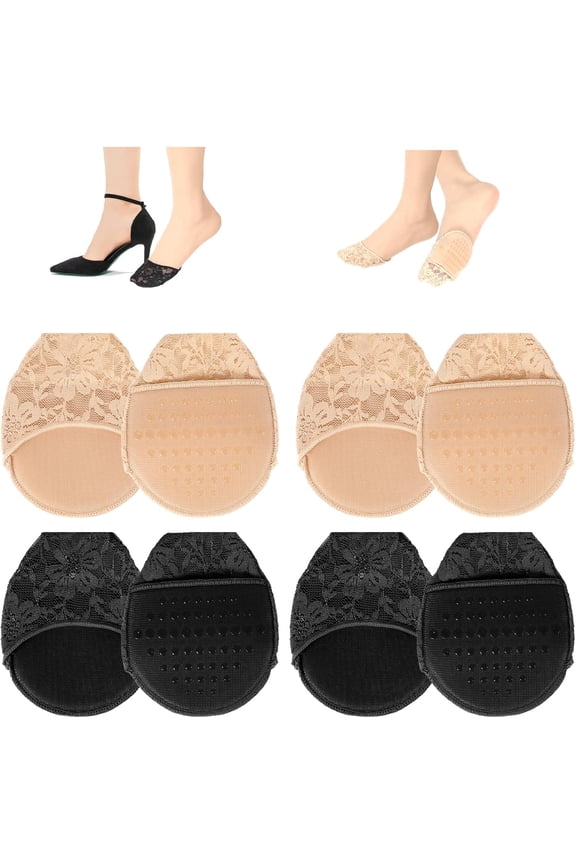 Ball Of Foot Cushion Socks Women’s Toe Cover With Padding Liner Socks Toe Topper Liner