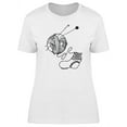 thumbnail image 1 of Ball Of Threads And Sock T-Shirt Women -Image by Shutterstock, Female Large, 1 of 2