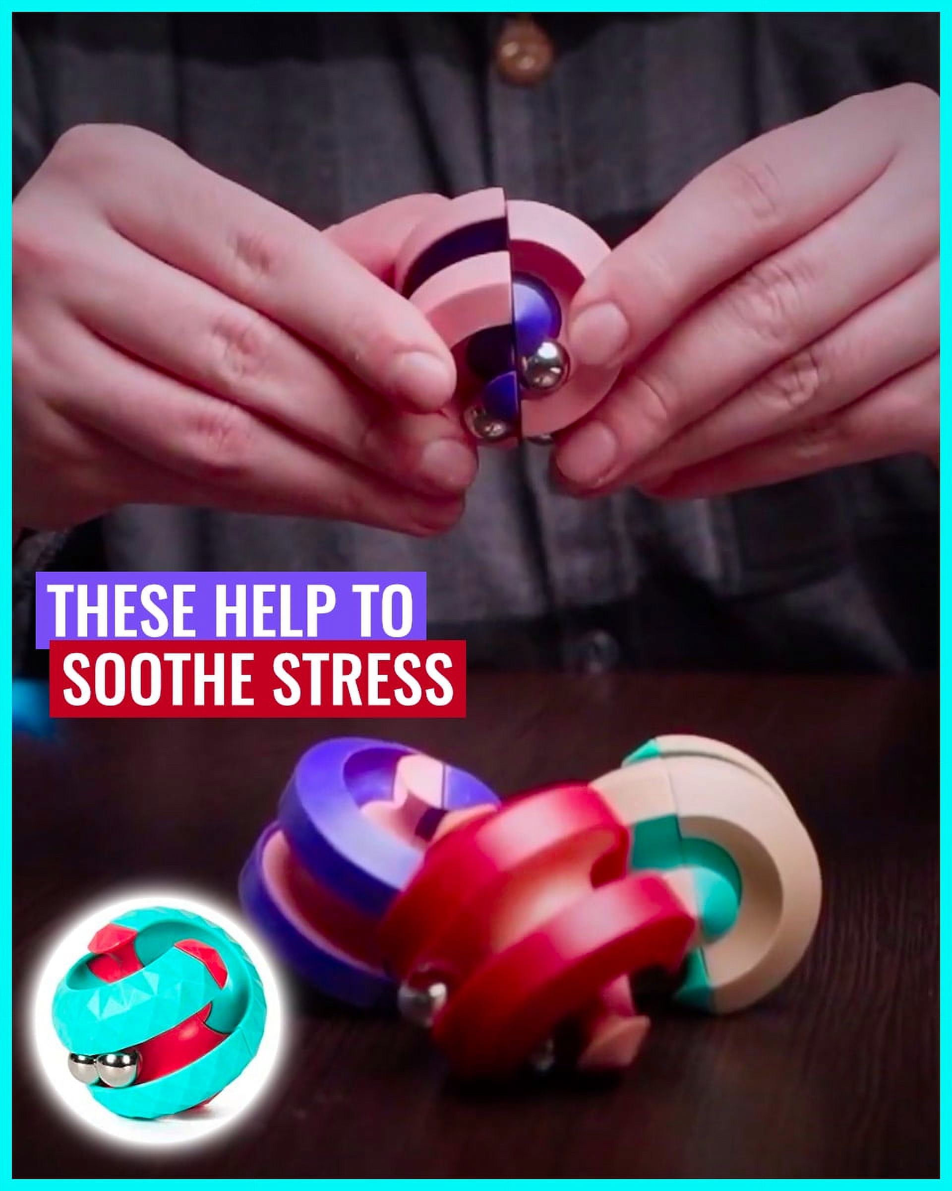 Ball Orbit Track Pinball Finger Spinner Blue