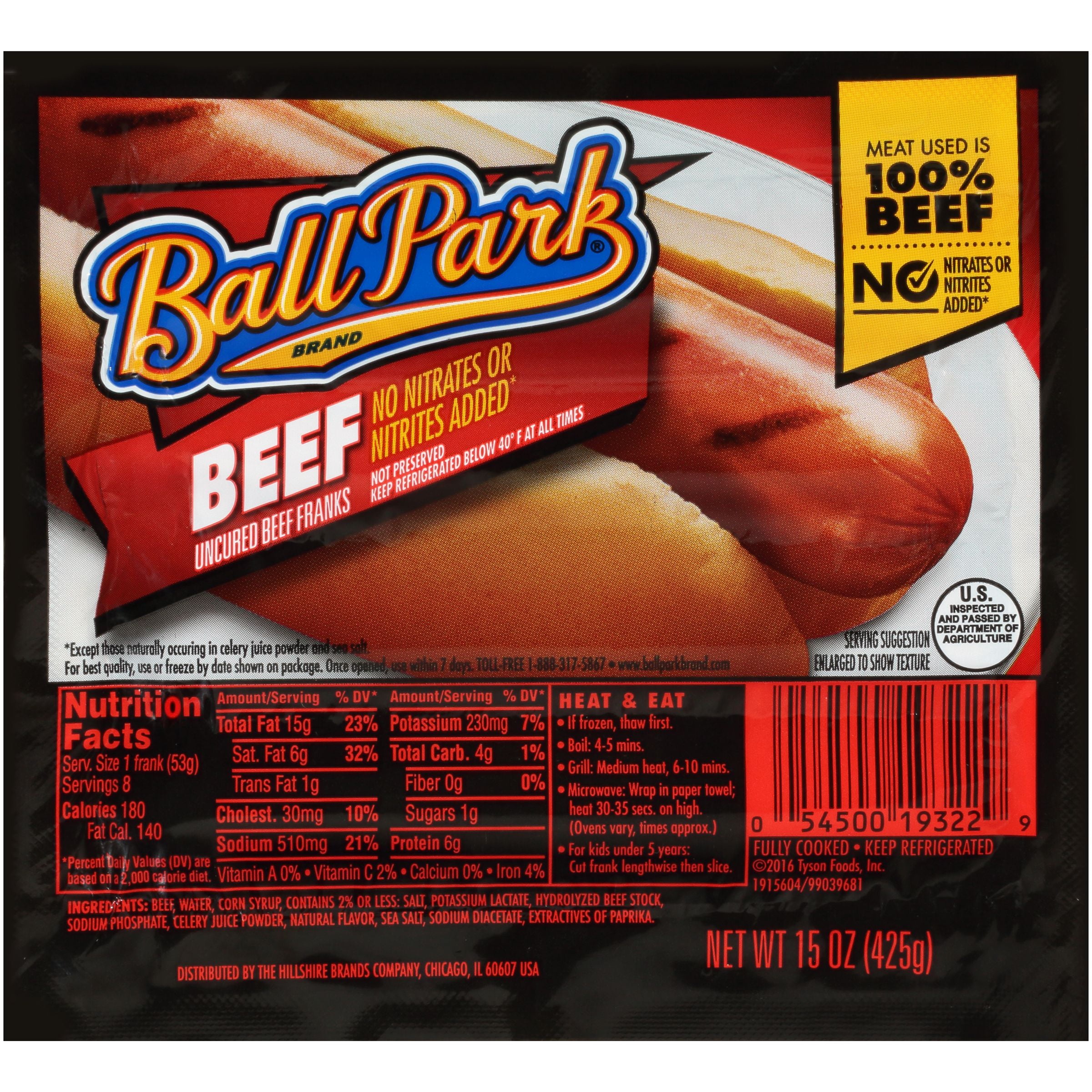 Ball Park Bp Hd Bf Frk 8ct 15oz