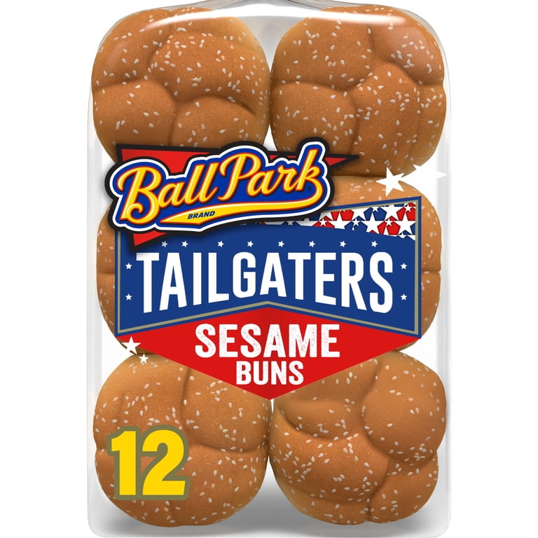 TKO666 LeMerde BURGERBUNS ミニバコバス　セット Ball Park Tailgaters Sesame Buns, 12 count, Hamburger Buns, 32 oz
