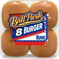 thumbnail image 1 of Ball Park White Burger Buns, 8 count, Kosher Hamburger Buns, 15 oz Bag, 1 of 12