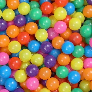 Ball Pit Balls 100pcs for Kids , Pit , 2.2â Crush Proof Play BPA Free Non-Toxic , 7 Kinds of Bright Color Ocean Include a Reusable Net Bag
