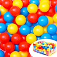 thumbnail image 1 of Ball Pit Balls for Baby and Toddler Phthalate Free BPA Free Crush Proof Plastic - Multicolored Pit Balls in Reusable Play Toys for Kids with Storage Bag, 1 of 14