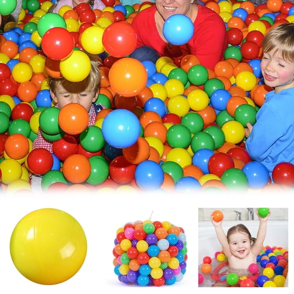Ball Pit Balls for Toddlers, BPA Free Crush Proof Colorful Plastic Toy Balls, Children's Pool Water Toys, Bright Colors Ocean Balls for Play Tent 2.17 Inch Pack of 50 Rainbow Colors