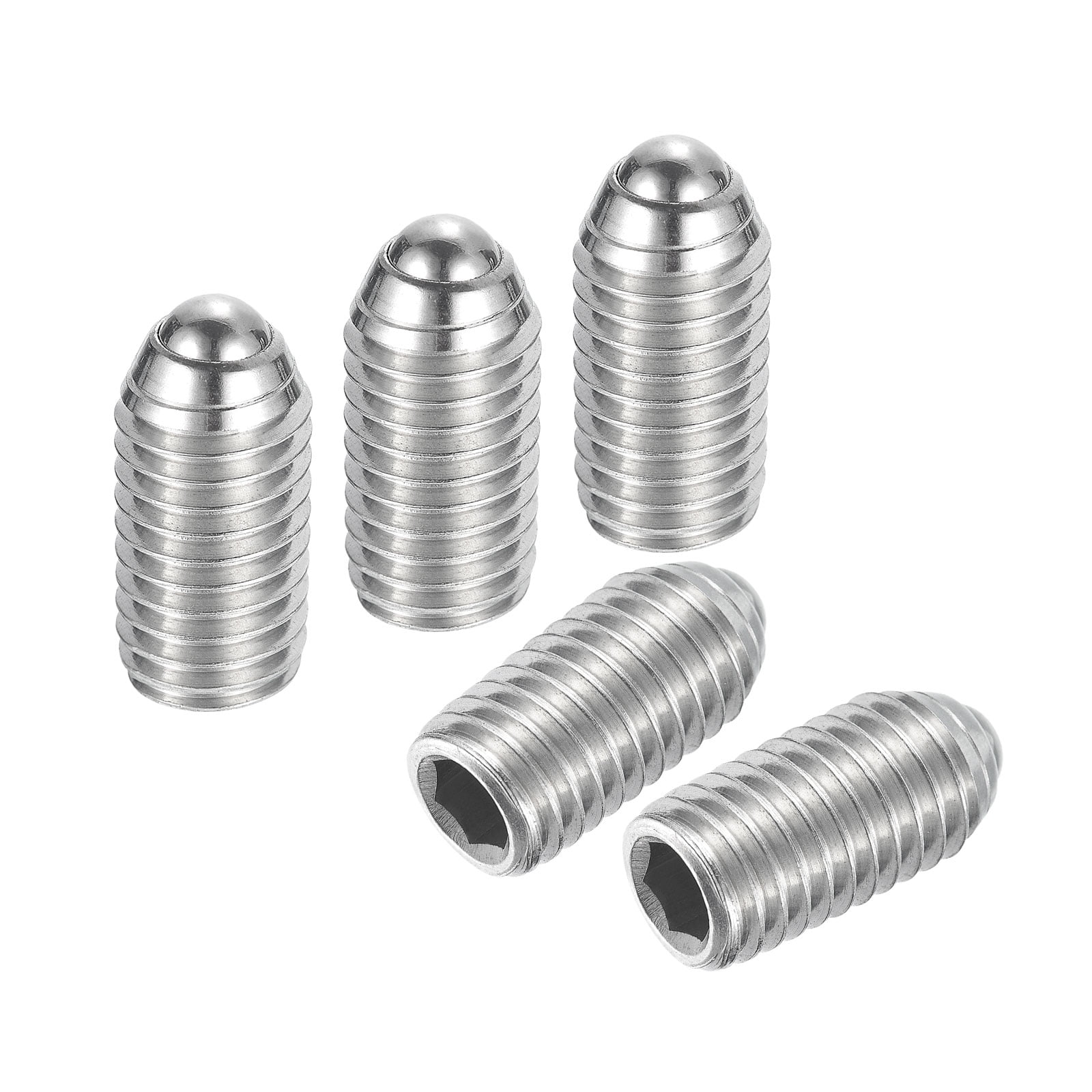 Ball Point Set Screws, M10 x 20mm 304 Stainless Steel Metric Spring Hex Socket Screw 20pack