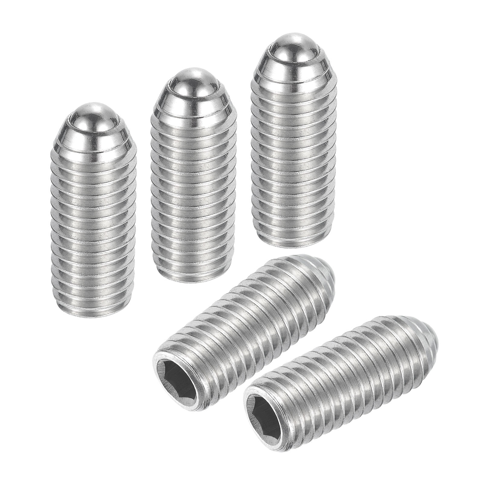 Ball Point Set Screws, M10 x 25mm 304 Stainless Steel Metric Spring Hex Socket Screw 20pack