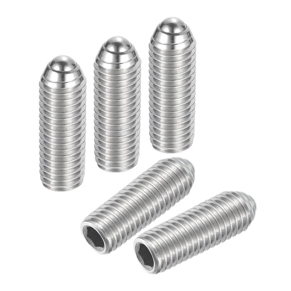 Ball Point Set Screws, M10 x 30mm 304 Stainless Steel Metric Spring Hex Socket Screw 10pack