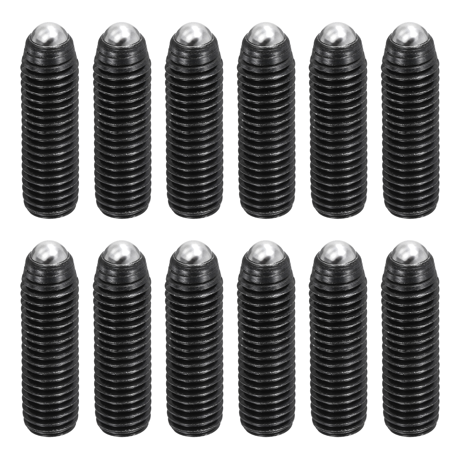 Ball Point Set Screws,M12x40mm Carbon Steel Hex Socket Grub Screw, Pack of 12