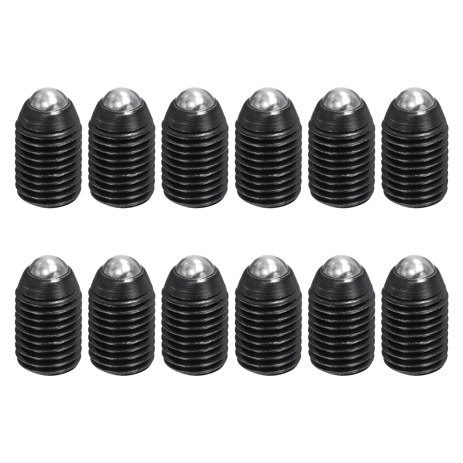 Ball Point Set Screws,M16x25mm Carbon Steel Hex Socket Grub Screw, Pack of 12