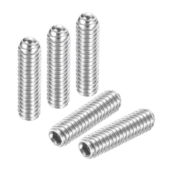 Ball Point Set Screws, M3 x 10mm 304 Stainless Steel Metric Spring Hex Socket Screw 10pack