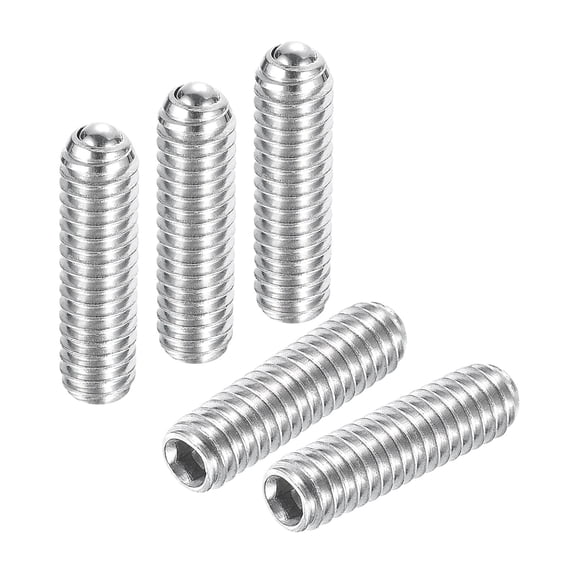 Ball Point Set Screws, M3 x 10mm 304 Stainless Steel Metric Spring Hex Socket Screw 15pack