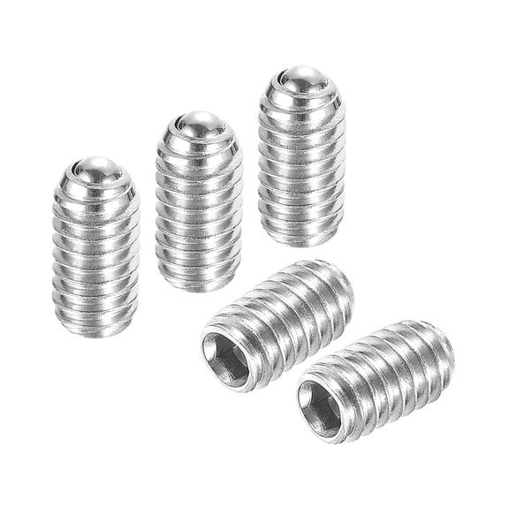 Ball Point Set Screws, M3 x 6mm 304 Stainless Steel Metric Spring Hex Socket Screw 15pack