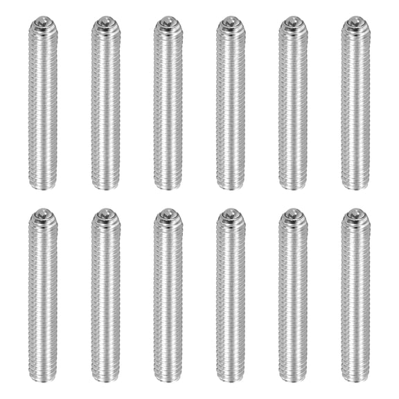 Ball Point Set Screws,M4x25mm 304 Stainless Steel Hex Socket Grub Screw,12Pcs