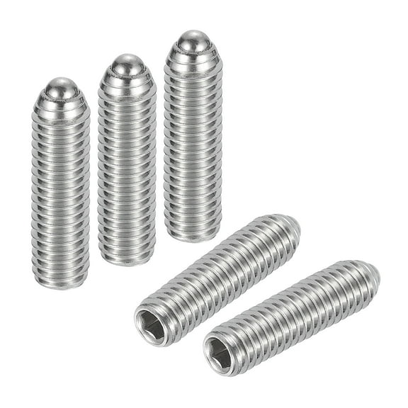Ball Point Set Screws, M6 x 20mm 304 Stainless Steel Metric Spring Hex Socket Screw 15pack