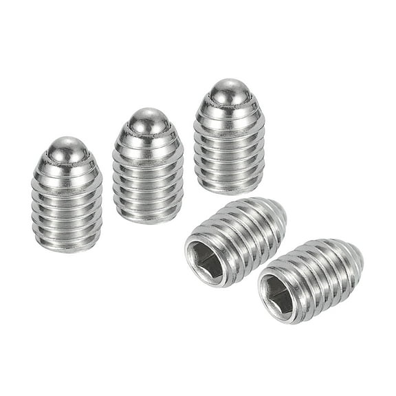 Ball Point Set Screws, M6 x 8mm 304 Stainless Steel Metric Spring Hex Socket Screw 15pack