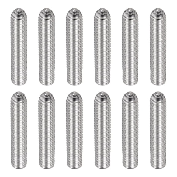 Ball Point Set Screws,M6x30mm 304 Stainless Steel Hex Socket Grub Screw,12Pcs