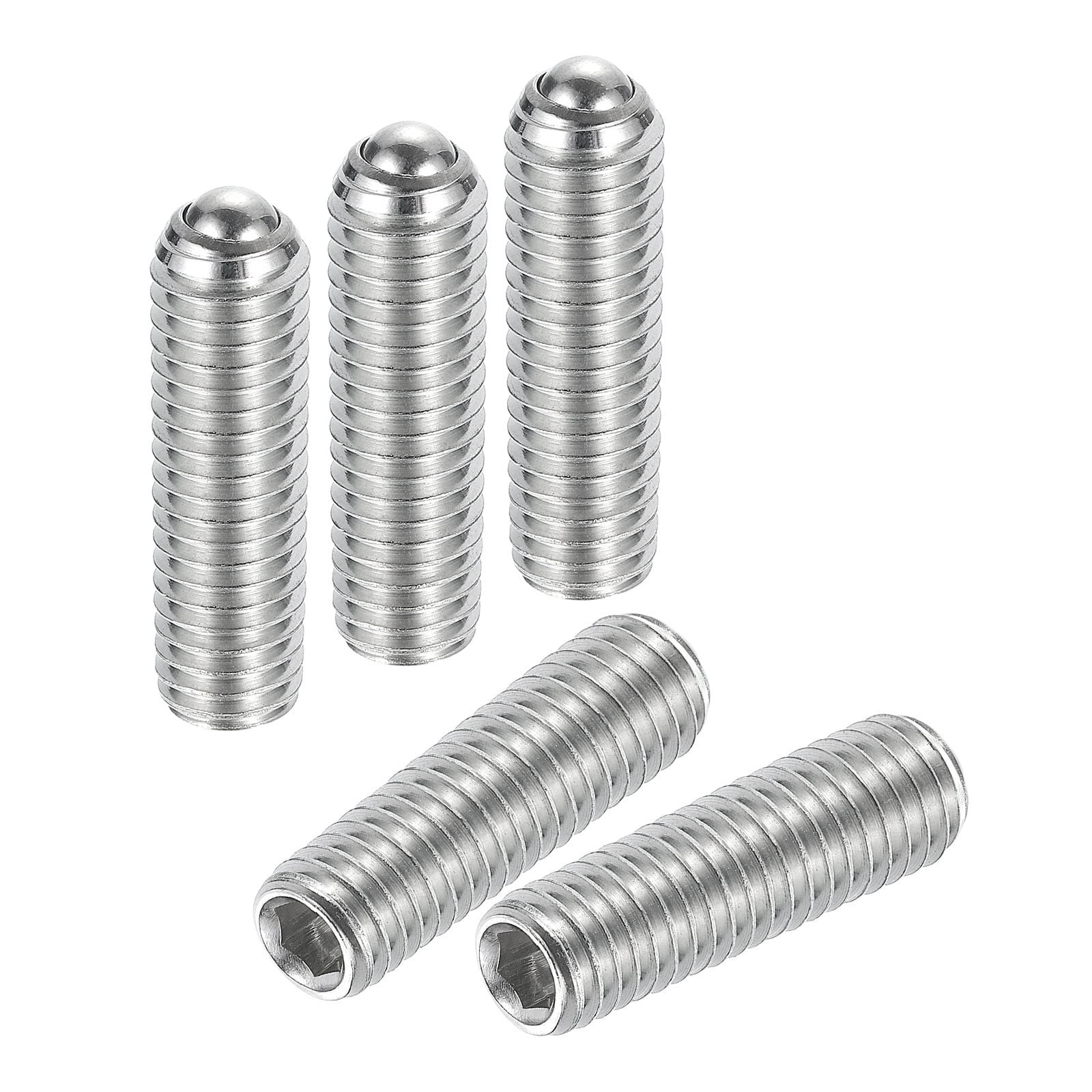 Ball Point Set Screws, M8 x 30mm 304 Stainless Steel Metric Spring Hex Socket Screw 15pack