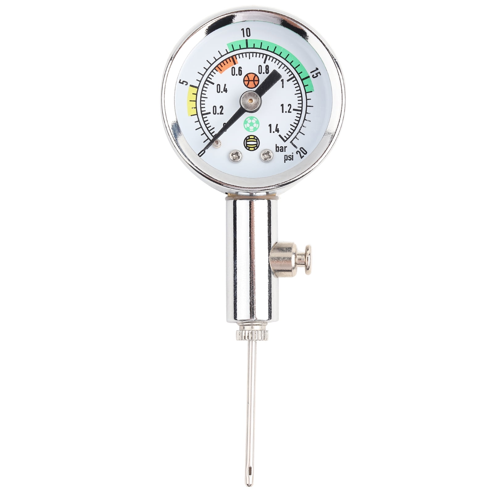 Ball Pressure Gauge, Mini Ulitity Air Pressure Gauge Barometer Tool for