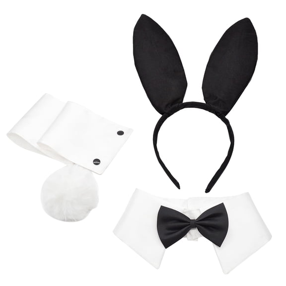 Ball Props Rabbit Ears With Bow Tie Collar Tail
