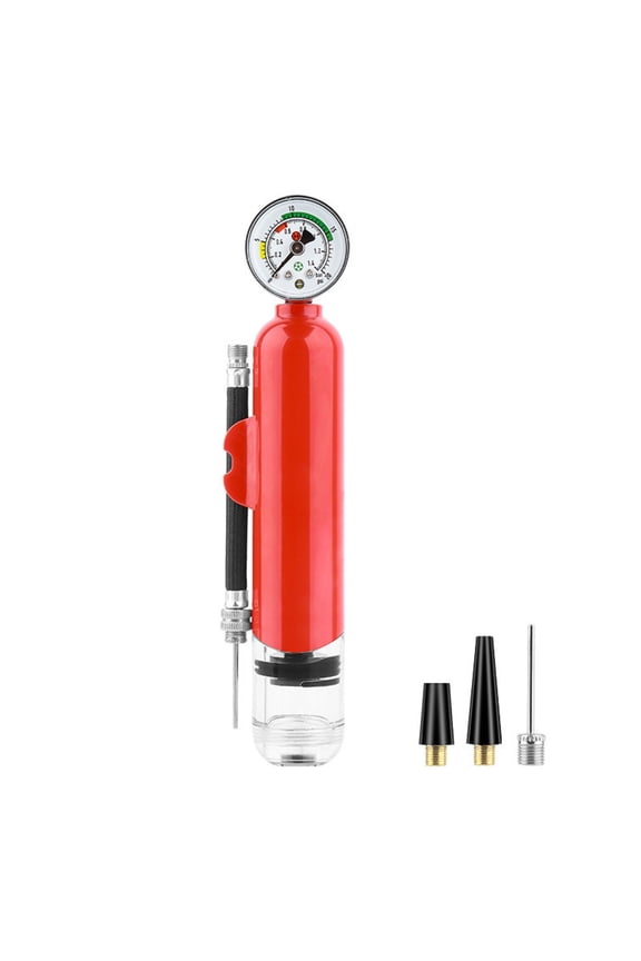 Ball Pump with Pressure Gauge, Sports Ball Compact Pump with Needles and Nozzles, Portable Sports Ball Inflator, Little Pumps for Basketball, Football, Soccer Ball, Rugby, Volleyball