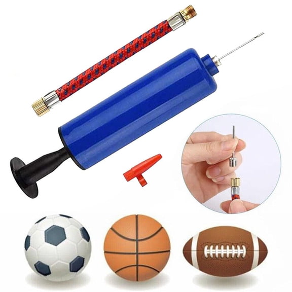 Ball Pump Set with Hose and Needles - Portable Hand Inflator for Sports Balls