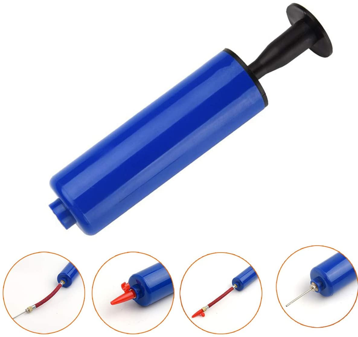 Ball Pump for Sports Balls, Basketball Pump Portable Air Pump, With 7 Needles 1 Nozzle And 1 Valve Adapter