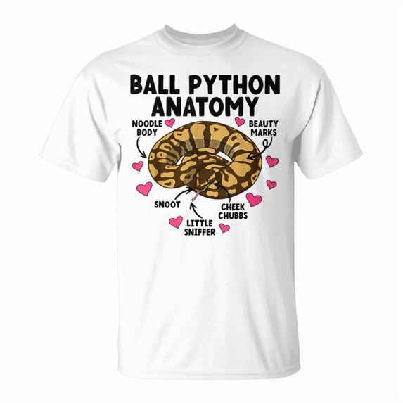 Ball Python Anatomy Ball Python Owner Ball Python Lover TShirt