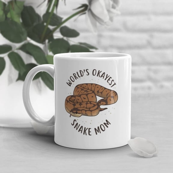 Ball Python Coffee Mug, Cute Snake Lover Gift, Funny Reptile Mug, Gift for Her, Wor1ld's Bes1up, Danger Noodle, Snake Mom, Ball Python Mom